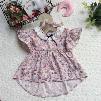 váy vạt lệch ren cổ size 2-6